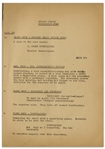 Moe Howard's 36pp. Script Dated June 1942 for The 1943 Three Stooges Film ''Spook Louder'' -- Original Writing on Cover -- Chipping to Covers & Archival Repair, Else Very Good Condition